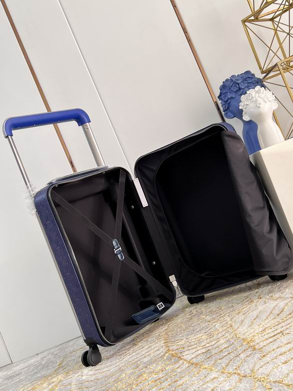 LV blue embossed trolley case originalk616 35x23x53cm